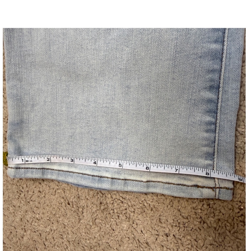 FRAME Le Crop Mini Boot Jeans Women Light Wash Blue Flared Denim Cotton 31 - Picture 10 of 10